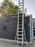 3 delige ladder 3x14 merk Solide lengte 9.25 meter max, Doe-het-zelf en Verbouw, Ladders en Trappen, Ophalen, Gebruikt, 4 meter of meer