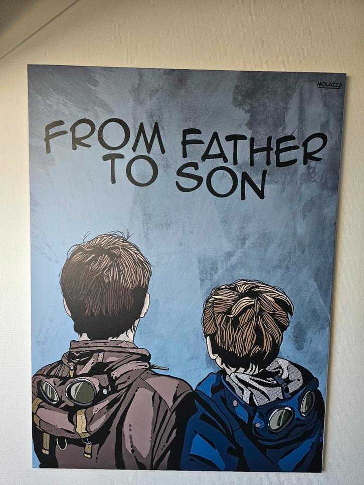 Molazza - From Father to Son - C.P. Company Schilderij, Antiek en Kunst, Kunst | Schilderijen | Modern, Ophalen
