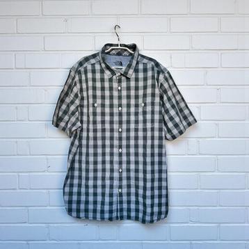The North Face Shirt Maat XL Licht Grijs Ruit Korte Mouw beschikbaar voor biedingen