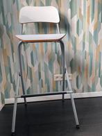 Barkruk wit, 1 kruk, Ophalen, Zo goed als nieuw, Met voetsteun