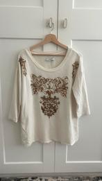 Beige witte Zara trui gouden pailletten maat M, Ophalen of Verzenden