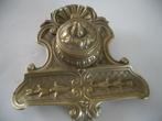brons antiek inktpot artnouveau frankrijk tin bureau sfeer, Ophalen of Verzenden, Brons