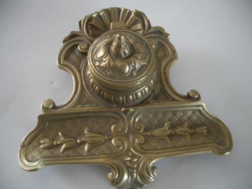 brons antiek inktpot artnouveau frankrijk tin bureau sfeer, Antiek en Kunst, Antiek | Koper en Brons, Brons, Ophalen of Verzenden