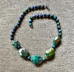 Halsketting, Sieraden, Tassen en Uiterlijk, Kettingen, Ophalen of Verzenden, Blauw, Overige materialen