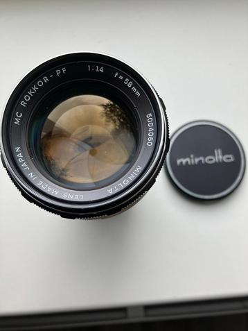 Minolta 58mm 1.4 lens beschikbaar voor biedingen