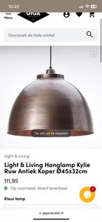 2 stuks Light & Leving Hanglamp Kylie Donker Ruw Nikkel 45, Ophalen of Verzenden, Zo goed als nieuw, Minder dan 50 cm