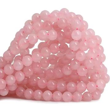 Streng Rozenkwarts edelstenen 6 mm beschikbaar voor biedingen