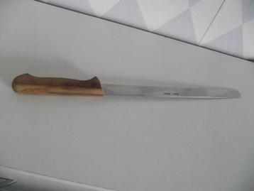 vintage groot glaceer mes paletmes 44 cm RVS hout Szankovits beschikbaar voor biedingen
