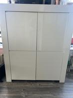 Witte kast hoogglans, Huis en Inrichting, Kasten | Roldeurkasten en Archiefkasten, Gebruikt, 100 tot 150 cm, 100 tot 150 cm, 25 tot 50 cm