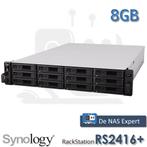 NAS Synology RS2416+ 8GB refurbished, Info@synology.com, Synology, Refurbished, Ophalen of Verzenden