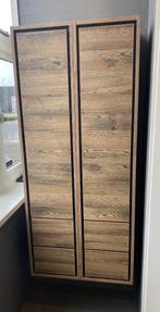 Badkamermeubel set (wastafel, 2 hoge kasten, spiegel), Huis en Inrichting, Badkamer | Badkamermeubels, Ophalen, Zo goed als nieuw