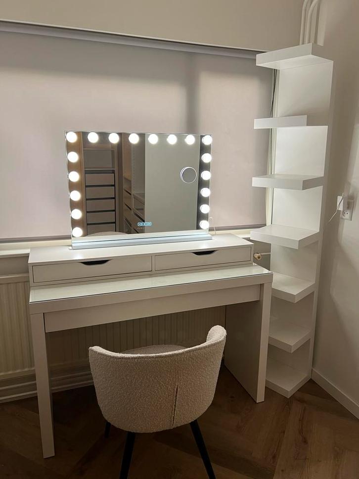 Complete Make-up Tafel met Spiegel en Lades, Huis en Inrichting, Bureaus, Gebruikt, Bureau, Ophalen
