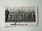 Teamfoto Breda Bier team 1962 wielrennen, Ophalen of Verzenden, Zo goed als nieuw, Overige sporten, Poster, Plaatje of Sticker