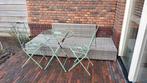 Metalen bistroset antiek groen, Overige materialen, Gebruikt, Tuinset, Eettafel