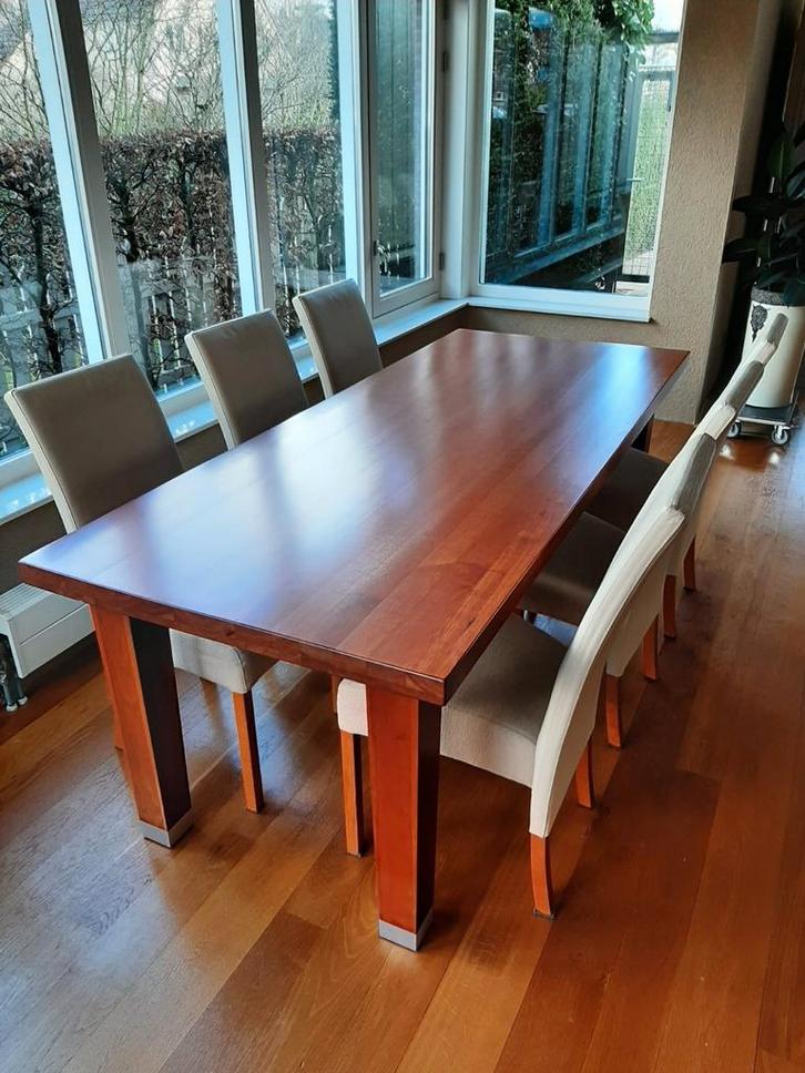 Eettafel 6-8 personen Jan des Bouvrie, Huis en Inrichting, Tafels | Eettafels, Gebruikt, 50 tot 100 cm, 200 cm of meer, Vijf personen of meer