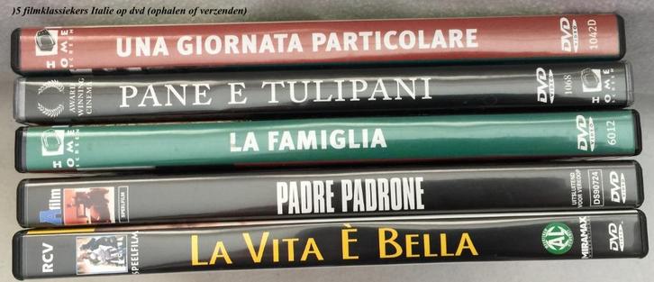 5 Italiaanse Filmklassiekers € 6 in 1 koop (Italie Filmhuis), Cd's en Dvd's, Dvd's | Filmhuis, Zo goed als nieuw, Italië, Alle leeftijden