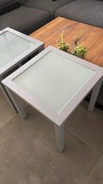 2 salontafels, Minder dan 55 cm, Metaal of Aluminium, Rond, Zo goed als nieuw