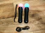 Set van 2 PlayStation Move Motion Controllers + Charge Cable, Ophalen, Zo goed als nieuw, Controller, PlayStation 5