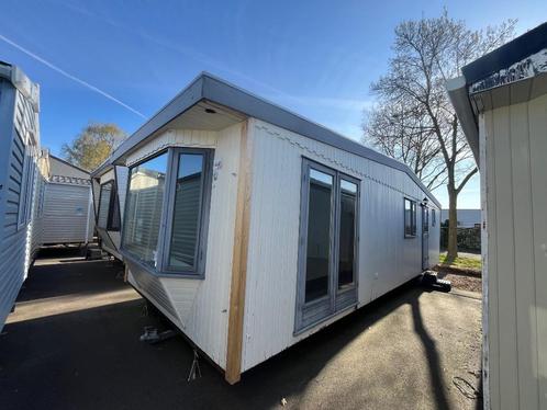 Opknapper chalet (wit) 2 slaapkamers dubbel glas, Caravans en Kamperen, Stacaravans, tot en met 4, Ophalen of Verzenden
