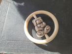 vintage bijtring met verzilverd beertje