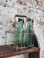 Brocante Frans ijzeren flessenrek/ allegonda, Ophalen of Verzenden