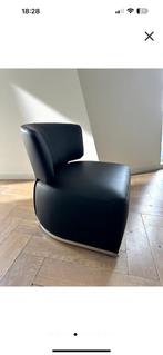 2 x BB italia design fateuils. Prachtig zwart soepel leder!, Ophalen of Verzenden, Zo goed als nieuw, 75 tot 100 cm, 50 tot 75 cm
