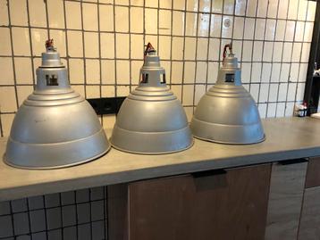 Industriële Hanglampen Set van 3 beschikbaar voor biedingen
