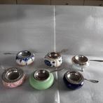 diverse vintage theezeefjes met lekbakjes o.a. Delfts Blauw, Antiek en Kunst, Antiek | Keukenbenodigdheden, Ophalen