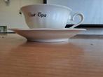 Kop en schotel 'Voor Opa', Ophalen of Verzenden, Gebruikt, Porselein