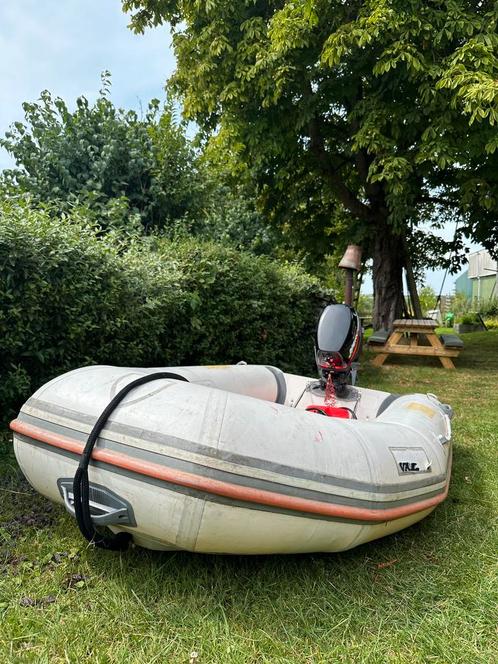 Rubberboot Valiant D-270 polyester bodem + Mercury 5pk motor, Watersport en Boten, Rubberboten, Gebruikt, Overige merken, Overige materialen
