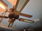 3 Vintage Plafondventilator met Houten Bladen, Ophalen, Gebruikt, Vintage, Minder dan 100 cm