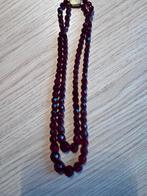 Vintage Rode Kralen Ketting, Met kristal, Overige materialen, Gebruikt, Ophalen of Verzenden