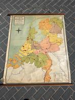Beginkaart van Nederland, Antiek en Kunst, Antiek | Schoolplaten, Ophalen of Verzenden, Aardrijkskunde