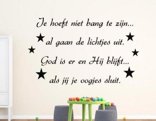 Christelijke muursticker kinderkamer Je hoeft niet bang te, Kinderen en Baby's, Kinderkamer | Inrichting en Decoratie, Nieuw, Wanddecoratie