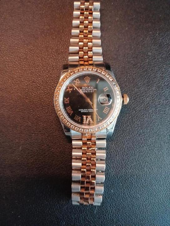 Dames Rolex horloge jubilee band,strass etc., Sieraden, Tassen en Uiterlijk, Horloges | Dames, Zo goed als nieuw, Polshorloge