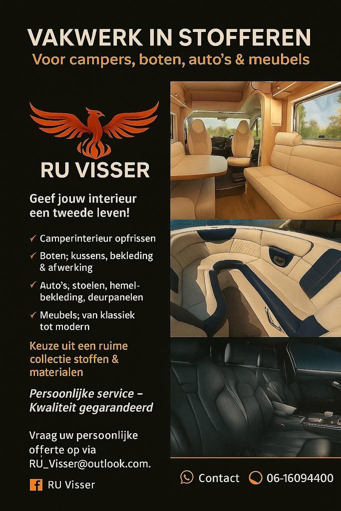 Boot kussens opnieuw laten bekleden. Ook reparaties., Watersport en Boten, Accessoires en Onderhoud, Nieuw, Interieur en Kussens