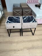 OPRUIMING |  Design Nachtkastjes met Marmerlook & Lade, Verzenden, Nieuw, 45 tot 65 cm, Minder dan 55 cm