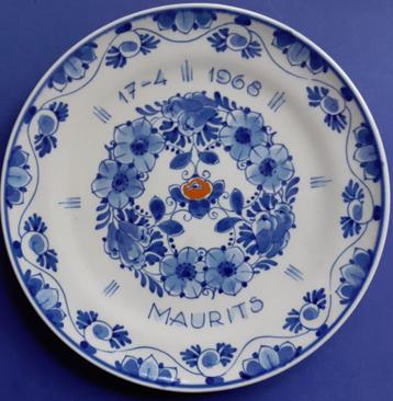 Porceleyne Fles 1968 geboorte Prins Maurits 18cm (3) beschikbaar voor biedingen