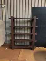 Kast mangohout bruin 160x38x190 licht beschadigd, Huis en Inrichting, Kasten | Vitrinekasten, Ophalen, Met plank(en), Mangohout