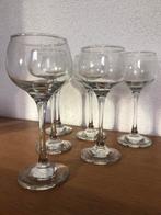 6 Sierlijke Likeur/Portglaasjes in Goede Staat, Ophalen, Glas of Glazen, Overige stijlen, Glas