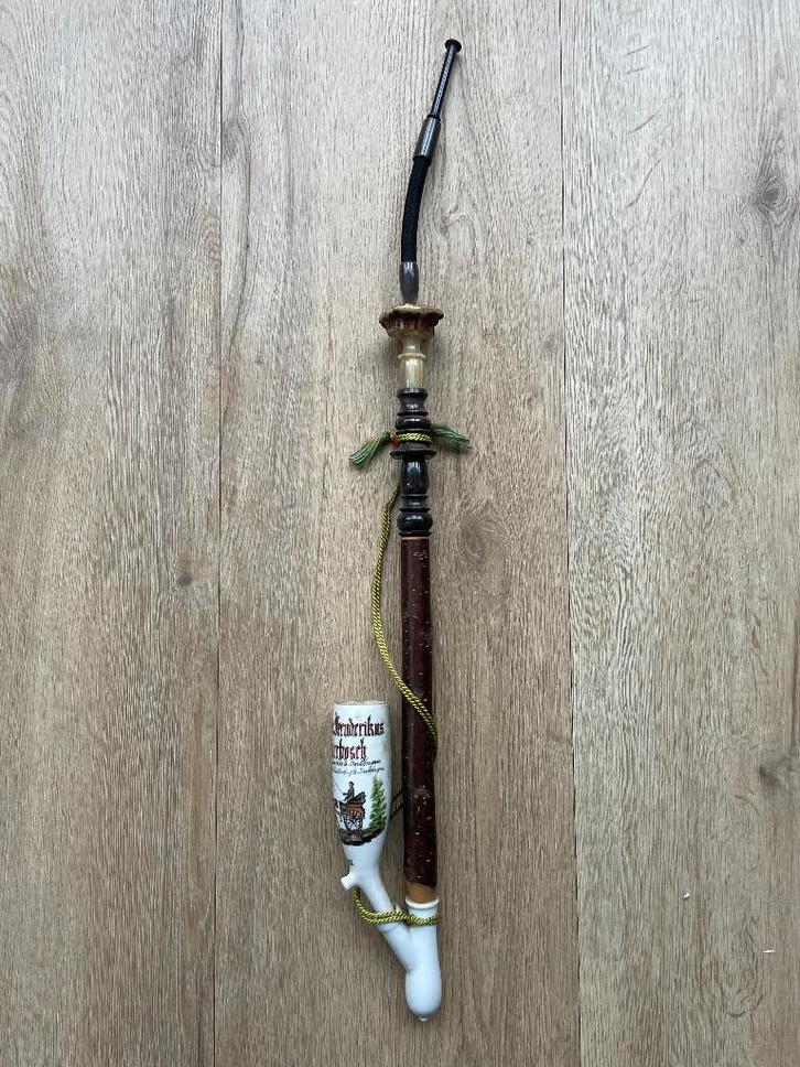 Antieke Stummelpijp Stalhouder W.H. Biesterbosch 1892, Verzamelen, Rookartikelen, Aanstekers en Luciferdoosjes, Gebruikt, (Water)pijp