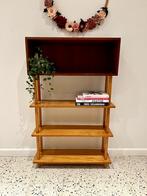 Vintage stokkenkast / wall unit / kast Lutjens, Huis en Inrichting, Kasten | Wandmeubels, Ophalen, Met plank(en), Gebruikt, 100 tot 150 cm