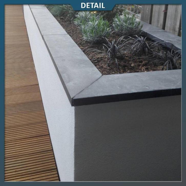 vijverrand Spotted Blue Hardsteen 100x15x3 cm gezoet / facet, Tuin en Terras, Vijvers, Nieuw, Ophalen