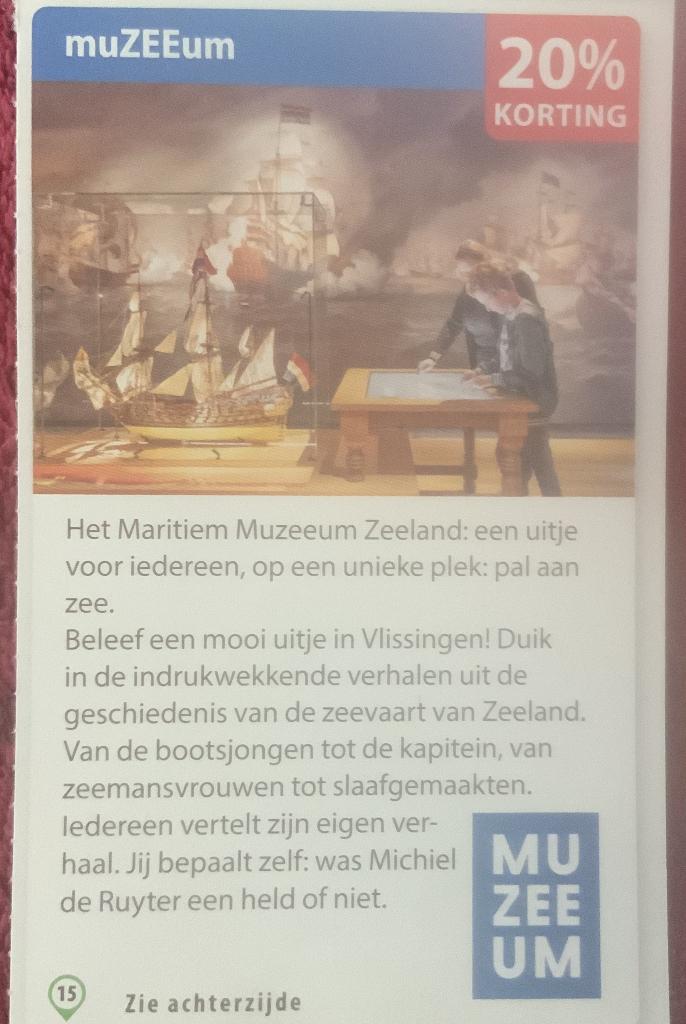 MuZEEum in Vlissingen Voordeelbon, Tickets en Kaartjes, Drie personen of meer, Museumbon