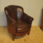 Schapenleren fauteuil Muylaert, Huis en Inrichting, Fauteuils, Ophalen, Gebruikt, 50 tot 75 cm, Leer