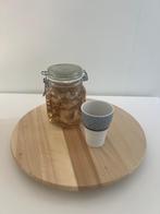 Draaiplateau voor delen hapjes, Ophalen of Verzenden, Rond, Hout