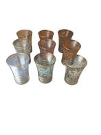 9 vintage art deco glaasjes - oud!, Verzamelen, Glas en Borrelglaasjes, Ophalen of Verzenden
