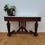 Antieke Franse sidetable, haltafel, bijzettafel marmer blad, Huis en Inrichting, Tafels | Sidetables, Valkenswaard, Gebruikt, Info@flashbackfurniture.nl