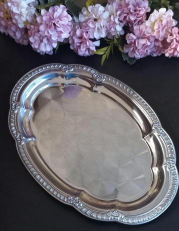 Leuk brocant zilverkleurig serveerschaaltje, made in Japan beschikbaar voor biedingen