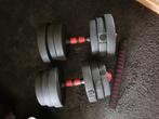 Dumbel set gewichten, Sport en Fitness, Fitnessmaterialen, Ophalen, Zo goed als nieuw, Dumbbell
